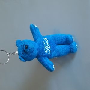 Blue Ford Bear key chain